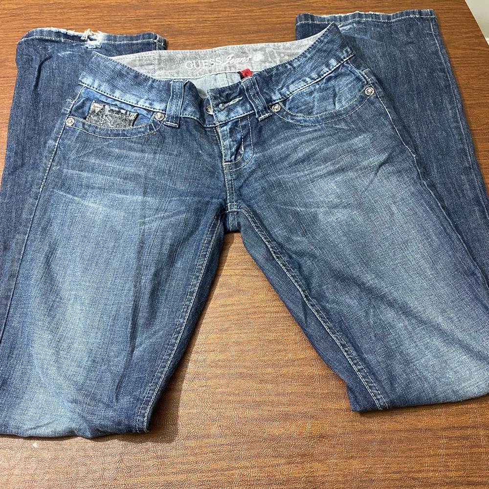 GUESS Women’s Boot Cut Jeans in Faded Blue Wash